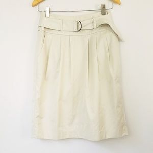 BANANA REPUBLIC Bone White Safari Skirt and Belt